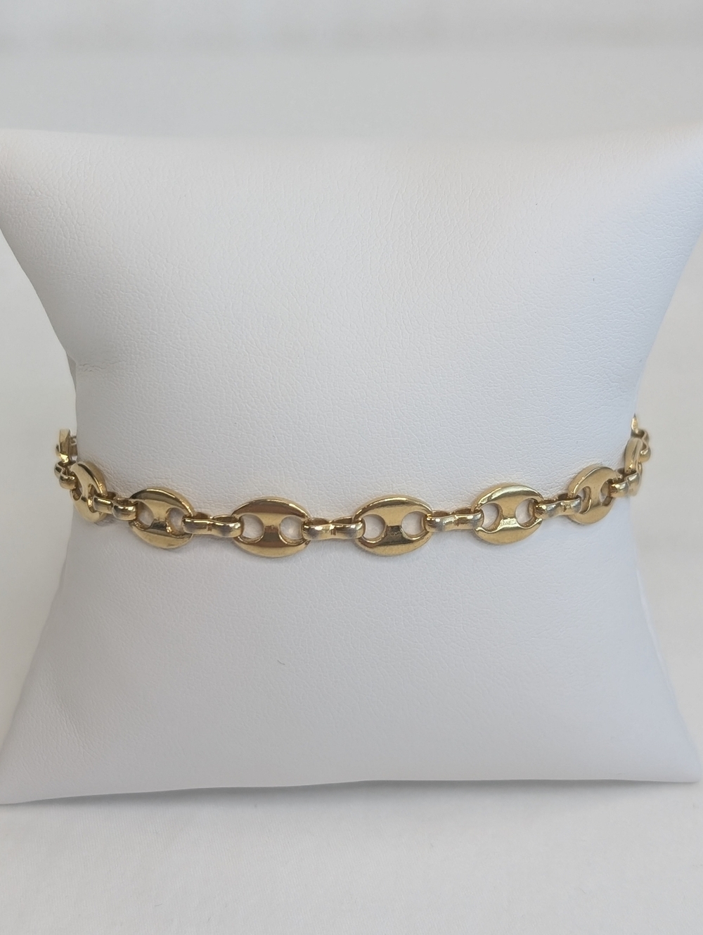 Vintage Gold Anchor Link Bracelet - Classic Everyday Estate Jewelry